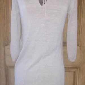 The White Company London Womens  lightweight gray linen Pullover Tunic Size S